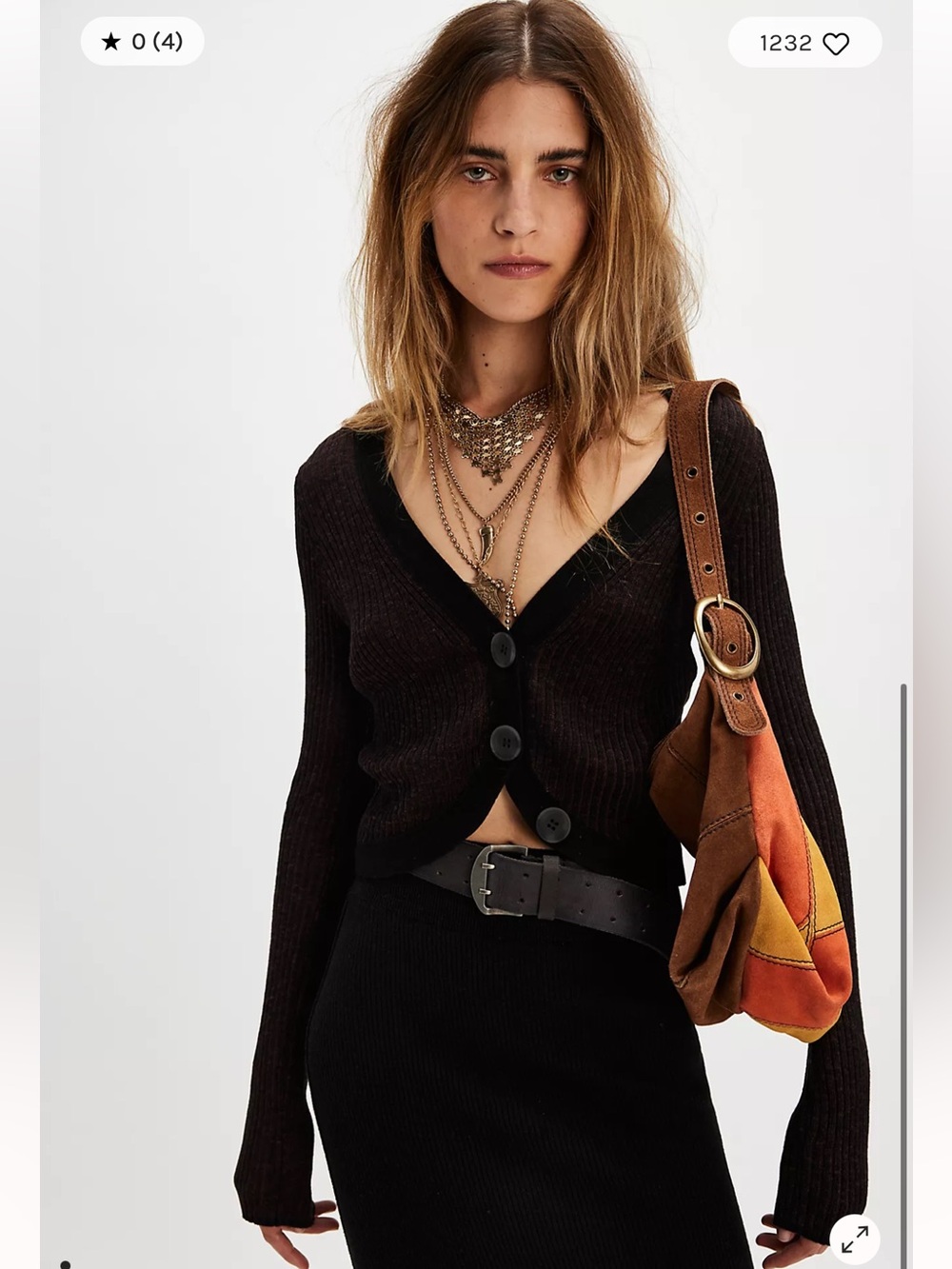 Free People Market Street Cropped Cardigan Size xs